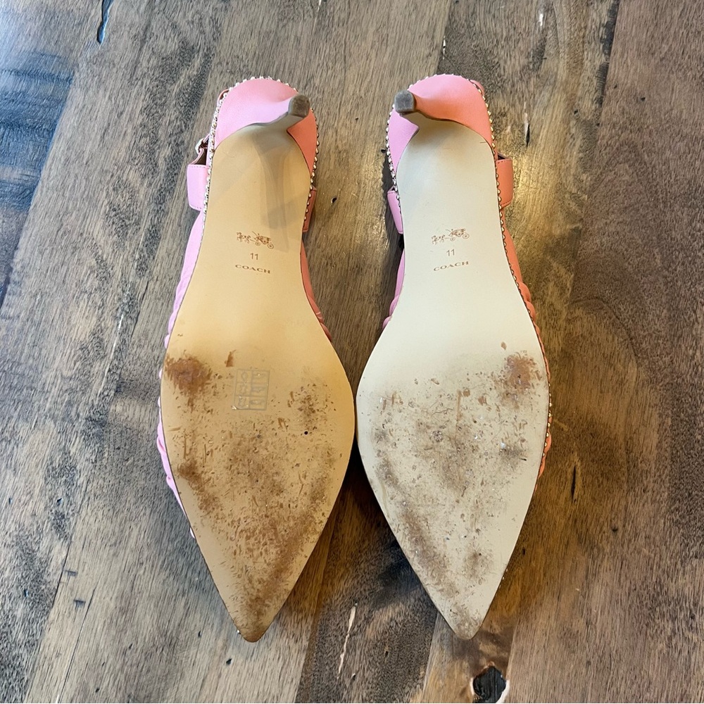 Coach Wionna Slingback Pump Candy Pink Size 11 - Picture 3 of 7